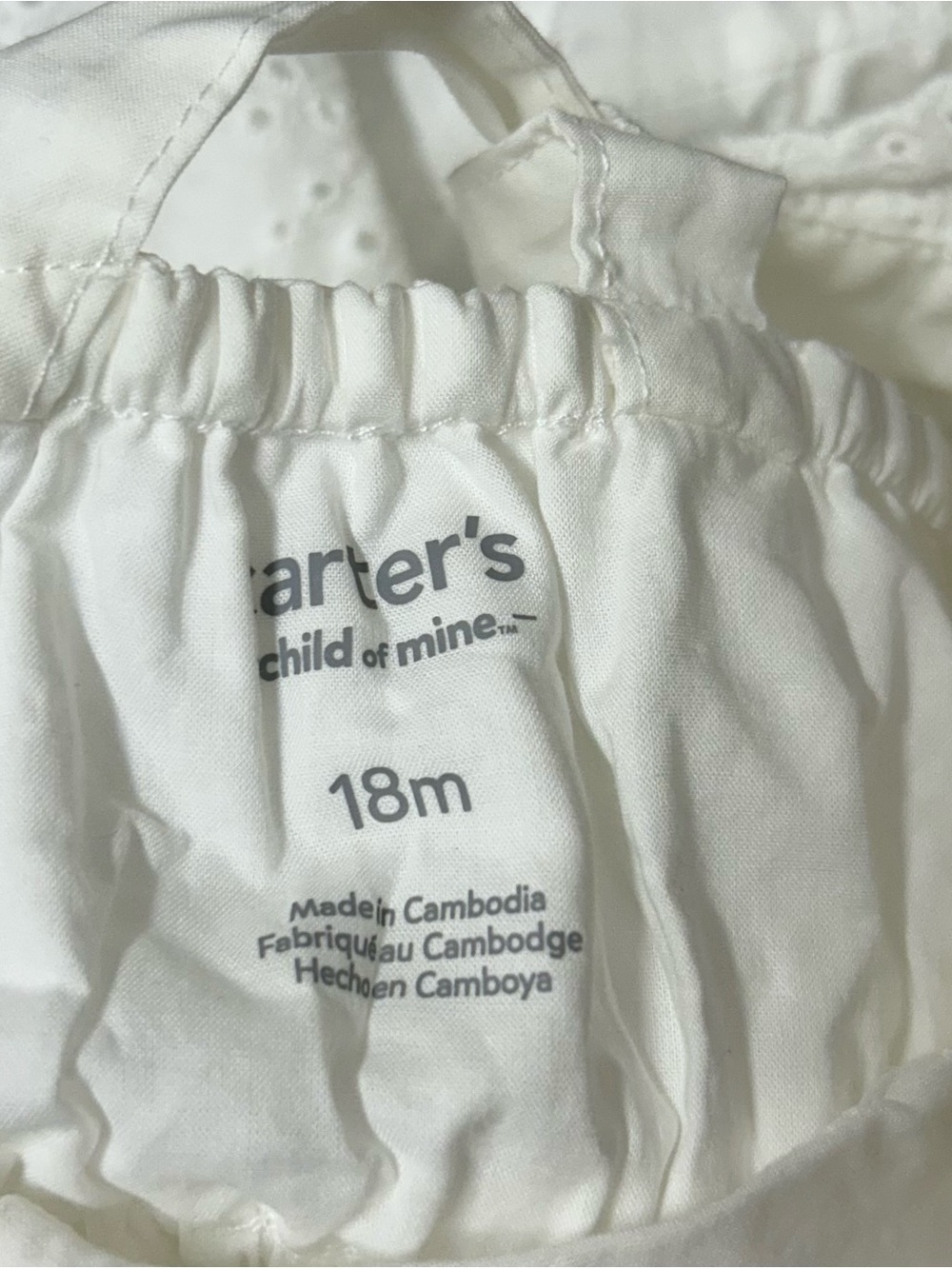 child of mine White Eyelet Dress with Ruffled Straps - Picture 7 of 7
